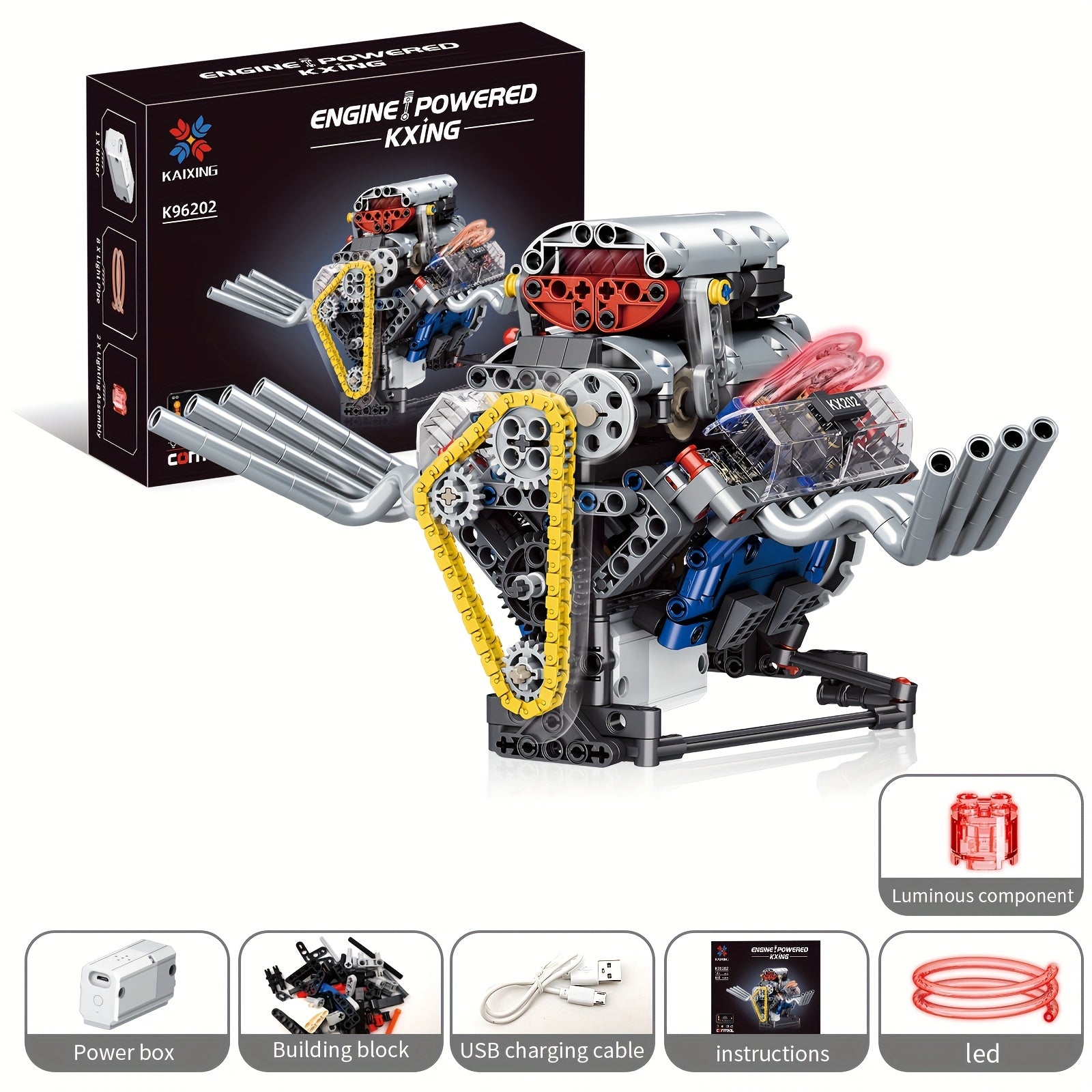 REALISTICKÝ MODEL POHYBLIVÉHO MOTORU | 665 dílků