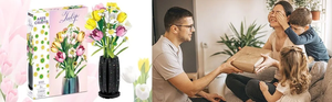BOUQUET OF TULIPS WITH VASE | 1250 pieces
