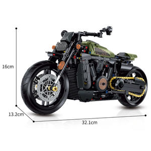 CLASSIC GREEN MOTORCYCLE 1:8 | 634 pieces