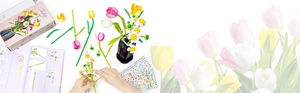 BOUQUET OF TULIPS WITH VASE | 1250 pieces
