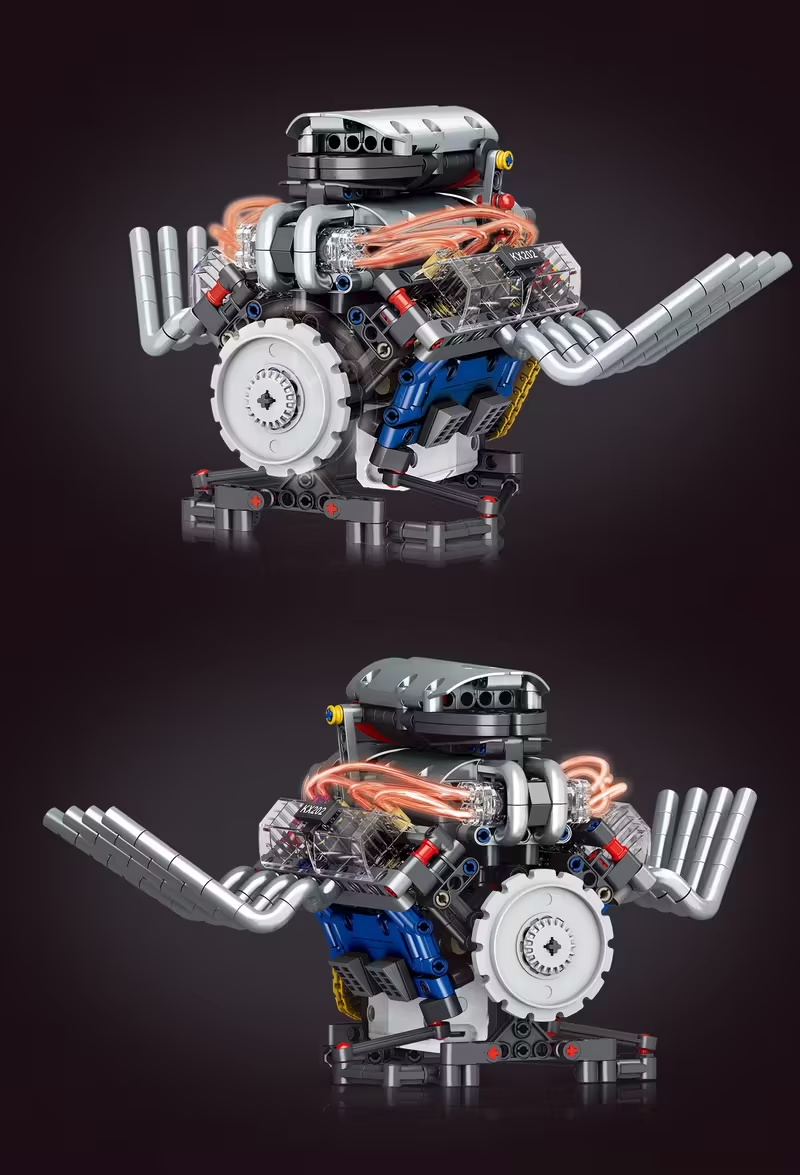 REALISTICKÝ MODEL POHYBLIVÉHO MOTORU | 665 dílků