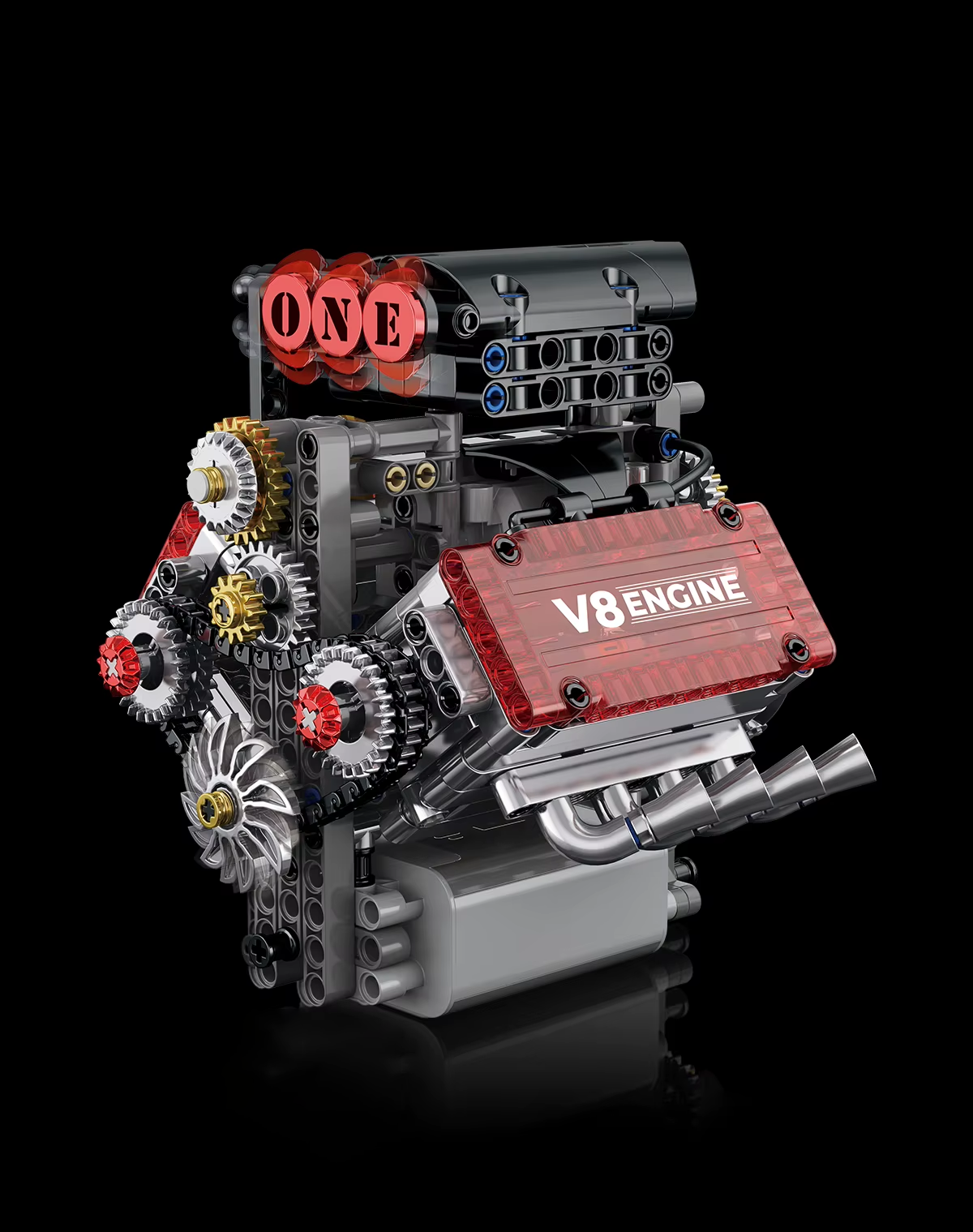 FUNKČNÍ MOTOR V8 | 478 dílů
