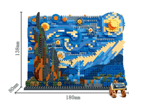[DO POPRAWY OPIS/ZDJĘCIA W PIERWSZEJ KOLEJNOŚCI] BUILDING BLOCKS SET VAN GOGH PAINTINGS STARRY NIGHT THE GREAT WAVE | 4154 pieces 