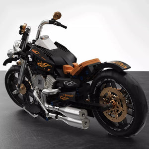 PIĘKNY MOTOCYKL W STYLU RETRO | 445 elementów