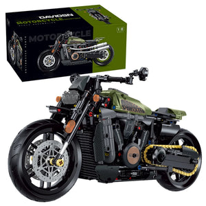 CLASSIC GREEN MOTORCYCLE 1:8 | 634 pieces