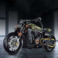 KLASYCZNY ZIELONY MOTOCYKL 1:8 | 634 elementów 