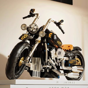 PIĘKNY MOTOCYKL W STYLU RETRO | 445 elementów