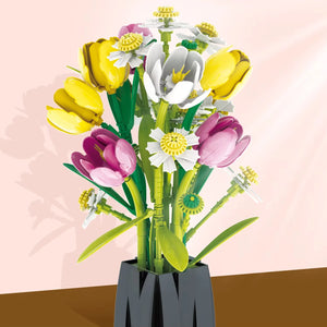 BOUQUET OF TULIPS WITH VASE | 1250 pieces