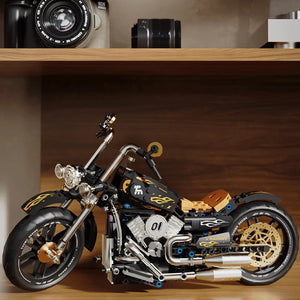 PIĘKNY MOTOCYKL W STYLU RETRO | 445 elementów