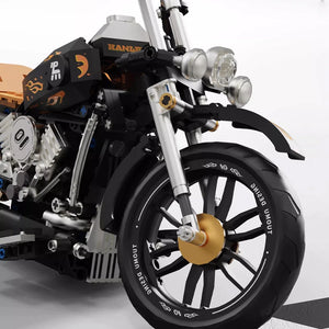 PIĘKNY MOTOCYKL W STYLU RETRO | 445 elementów