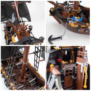 SET PIRATE SHIP MODEL BLACK BUILDING BLOCKS | 1334 pieces 