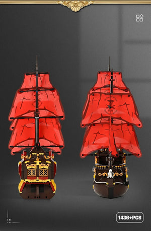 SET PIRATE SHIP RED MODEL BUILDING BLOCKS | 1436 pieces SET PIRATE SHIP RED MODEL BUILDING BLOCKS | 1436 pieces SET PIRATE SHIP RED MODEL BUILDING BLOCKS | 1436 pieces 