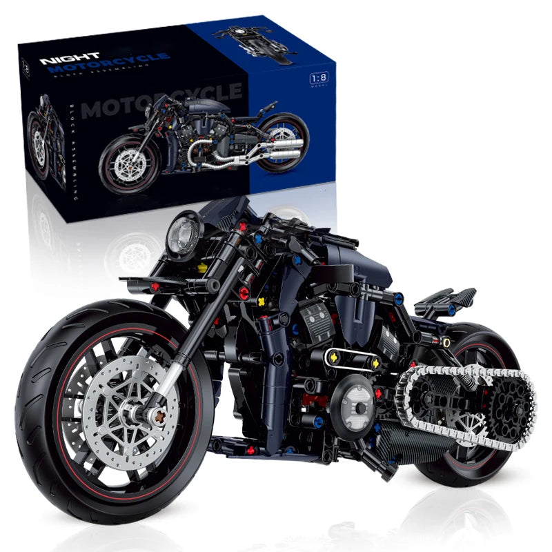 MOTOCYKL PRO NOČNÍ ZÁVODY 1:8 | 632 dílů