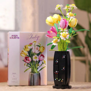 BOUQUET OF TULIPS WITH VASE | 1250 pieces