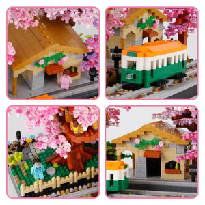 [ZDJ] [DO DODANIA] 3668pcs Sakura House Tree Trains Station Building Blocks Cheer Flowers City Street View Assemble Bricks Collection Adult Toys [ZDJ] [DO DODANIA] 3668pcs Sakura House Tree Trains Station Building Blocks Cheer Flowers City Street View Assemble Bricks Collection Adult Toys 